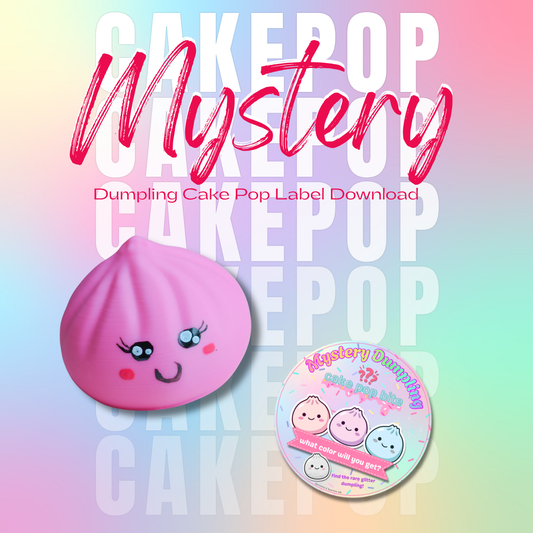 DIGITAL DOWNLOAD - Mystery Dumpling Cake Pop Label